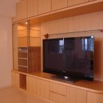横浜のオーダー家具ユウキが作ったオーダーでしか設置できない壁面収納