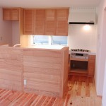 東京のオーダー家具ユウキが作ったタモ無垢材のオーダーキッチン