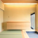 東京のオーダー家具ユウキが作った１枚板の銘木を天板に使った玄関収納