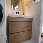 横浜のオーダー家具ユウキが作った後付け洗面収納