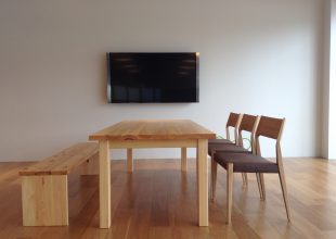 神奈川県産材家具 ひのき材テーブルセット