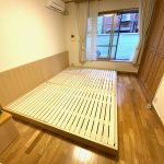 東京のオーダー家具ユウキが作った照明付ベッドフレーム『組立式』