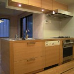 東京のオーダー家具ユウキが作ったステンレス天板とホワイトオーク材のオーダーキッチン