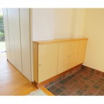 横浜のオーダー家具ユウキが作った奥行のない下駄箱収納