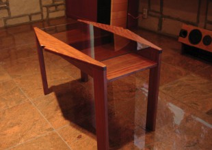 カウンター・デスク・テーブル ブビンガ材のサイドテーブル
