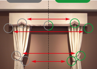 縫製比較カーテン 縫製比較カーテン